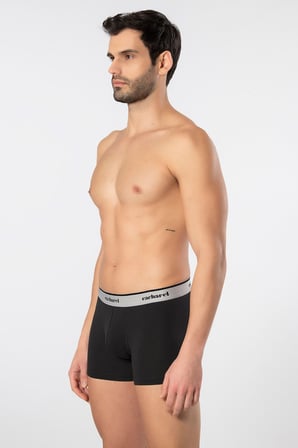 Cacharel Erkek Desenli Likrali Boxer 3'lü Paket 1339/Siyah 1