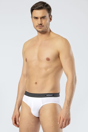 Cacharel Erkek 3'lü Slip 1321/Beyaz-Siyah-Gri
