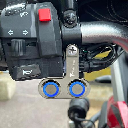Universal Motosiklet Açma Kapama Düğmesi Çift Tuşlu Işıklı Gidon Bağlantılı Aç Kapa Tuşu