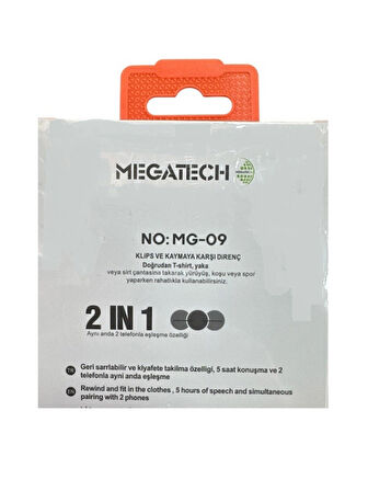 Megatech MG-09 Makaralı Bluetooth Kulaklık Titreşimli