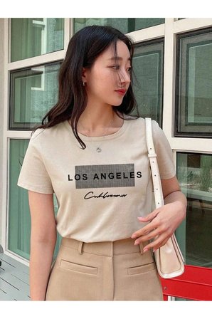 Unisex Los Angeles Baskılı Tasarım Tshirt