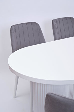 Bohem Milano Lak Panel Yemek Masa Sandalye Takımı 90x170