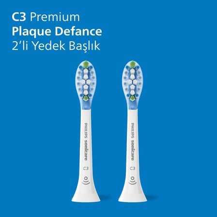  Philips Sonicare Premium Plaque Defence Yedek Başlık, 10 Kat Daha Fazla Plak Temizliği, Yumuşak 