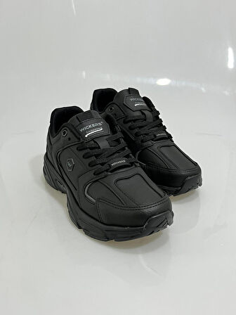 2620 Wickers Siyah-Füme Kalın Taban Cilt Bayan Spor Ayakkabısı