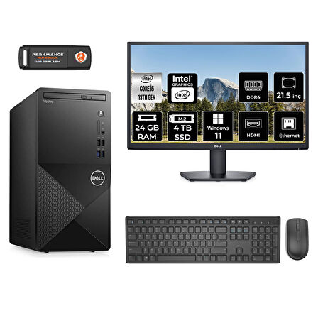 DELL VOSTRO 3020 MN5403020D125 i5 13400 24GB RAM 4TB SSD 21.5" W11P MASAÜSTÜ PC