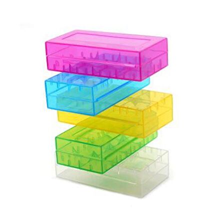 Plastik Pil Taşıma Kutusu Pembe 18650