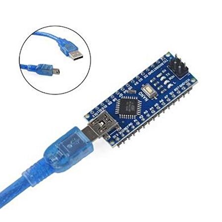 Arduino Nano V3.0 SMD CH340 Chip (USB Kablo Hediye)