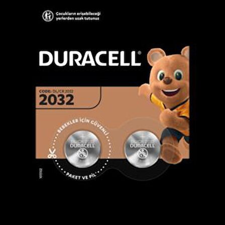 Duracell 2032 3V Lityum Pil (2 Adet)