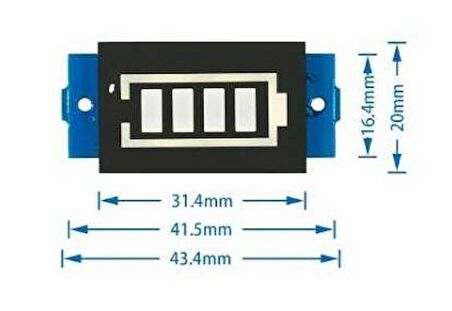 1S Lityum Batarya Kapasite Göstergesi Modülü