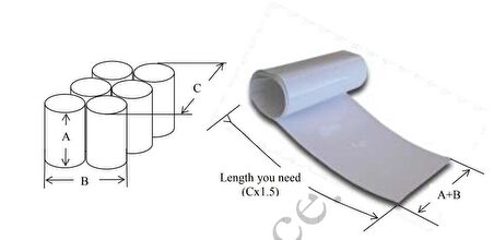 Batarya Shrink 40cm Isı ile Daralan PVC 1metre Makaron 18650 Li-ion 400mm