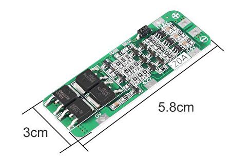 3S 20A 12,6V BMS Koruma Kartı Lityum Batarya 18650 Li-ion Lipo Protection Module