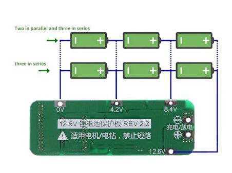 3S 20A 12,6V BMS Koruma Kartı Lityum Batarya 18650 Li-ion Lipo Protection Module