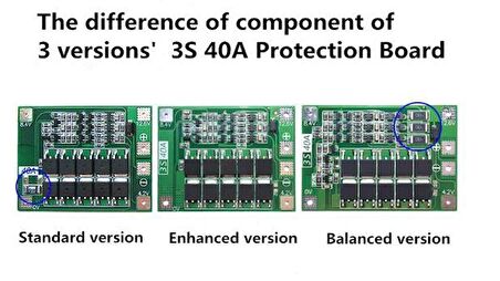 3S 40A 12.6V BMS Koruma Kartı Lityum Batarya 18650 26650 Li-ion Lipo Protection Module