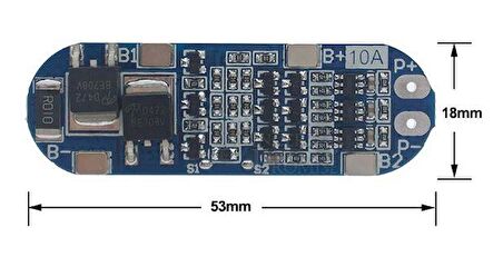 3S 10A 12.6V BMS Koruma Kartı Lityum Batarya 18650 Li-ion Lipo Protection Module