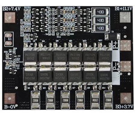 3S 50A 11.1V BMS Pil Koruma  Kartı 18650 lityum Li-ion Batarya