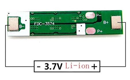 1S 10A 3,7V BMS Koruma Kartı Lityum Batarya 18650 Li-ion Lipo Protection Module