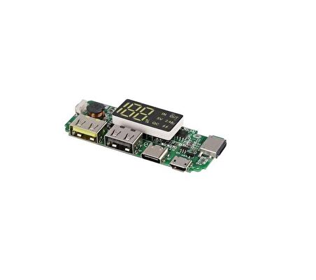 Çift USB 5V 2.4A Ledli Micro Type-C Powerbank Modülü
