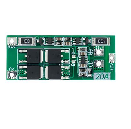 2S 20A 8.4V BMS Koruma Kartı Lityum Batarya 18650 Li-ion Lipo Protection Module