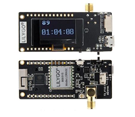 LILYGO Lora32 868Mhz OLED 0.96 inç SD Kart WiFi BLE Geliştirme Kartı ESP-32 SX1276