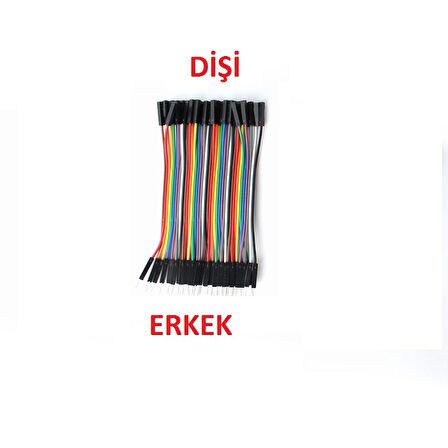 Jumper Kablo (Erkek - Dişi) 10 cm 40 Adet