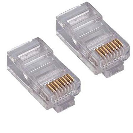 RJ45 Konnektör 10 Adet Network Cat5 Cat6 Jak Jack Ethernet Uç