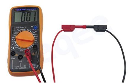 Test Kablosu Korumalı Tip Prop Uçlu 0,25 metre Kırmızı