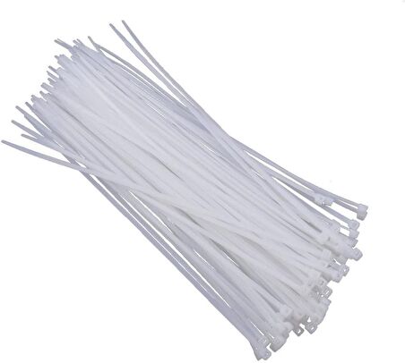 Plastik Kablo Bağı Beyaz 200x2,5mm (100Adet)