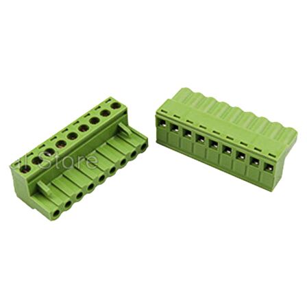 11 Pin 5.08mm Dişi Geçmeli Klemens  Yeşil