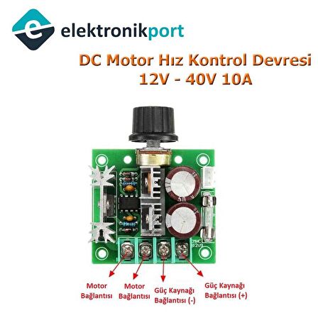 DC Motor Hız Kontrol Devresi Dimmer 12V-40V 10A 400W PWM Mosfet