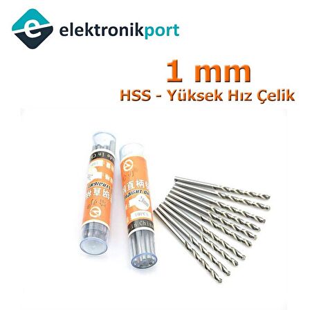 Matkap Ucu 1mm (HSS Yüksek Hız Çelik)