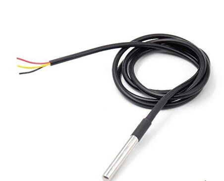 DS18B20 Su Geçirmez 1m Kablolu Sıcaklık Sensörü