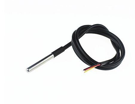 DS18B20 Su Geçirmez 1m Kablolu Sıcaklık Sensörü