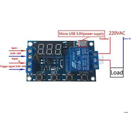 Dijital Zaman Ayarlı Röle Zaman Modülü Zaman Tetiklemeli Röle