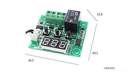 W1209 Dijital Termostat Sıcaklık Kontrol Devresi Sensörlü