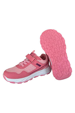 Çocuk Bağcıklı Cırtlı Spor Ayakkabı PEMBE