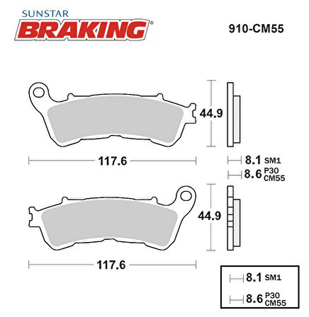 SİNTERLİ FREN BALATASI / SUZUKI / UH 200 BURGMAN / 200cc / ÖN  / 2007-2008-2009-2010-2011-2012-2013-2014-2015-2016-2017-2018-2019-2020