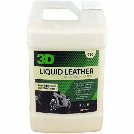 3D Liquid Leather Deri Temizlik Bakım ve Koruma 3.79 LT