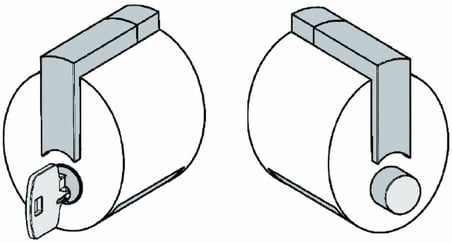 Häfele Topuz Kilit, HÄFELE FORMA, Ofis Tipi, Cam - Krom Renkli, mat (1 Set)