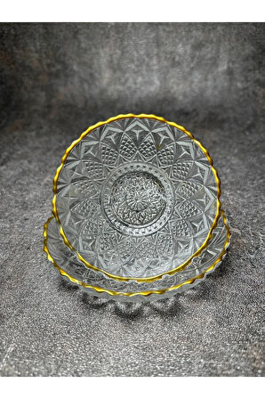 Almarandi 12 Parça Yaldızlı 6 Adet Kase Çerezlik Bb-100 Kase