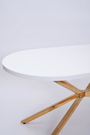 Bohem Metal Boyalı Mdf Lak Panel Yemek Masası 90x170