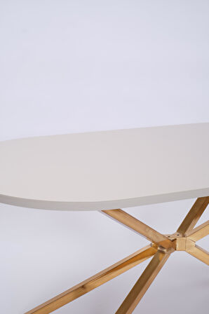 Bohem Metal Boyalı Mdf Lak Panel Yemek Masası 90x170