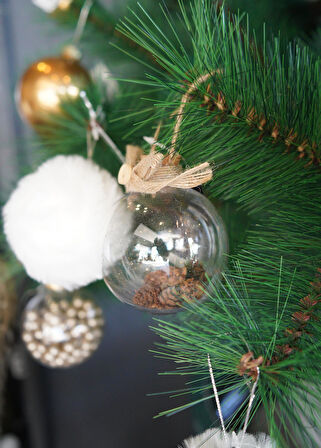 Yılbaşı Topu Şeffaf 8cm