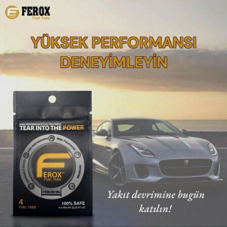 Ferox Fuel Tabs Aracınız için Yakıt Tasarruf Tableti - 1 Adet Tablet 75 Litre İçindir - 4 ADET TABLET