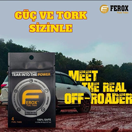 Ferox Fuel Tabs Aracınız için Yakıt Tasarruf Tableti - 1 Adet Tablet 75 Litre İçindir - 4 ADET TABLET