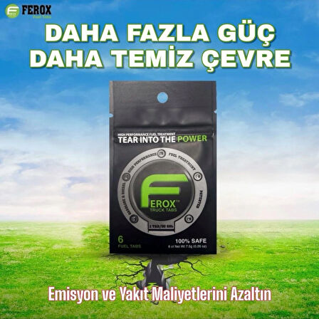Ferox Fuel Tabs Kamyon ve Büyük araçlar için Yakıt Tasarruf Tableti - 1 Tablet 200 Lt İçin - 6 ADET TABLET