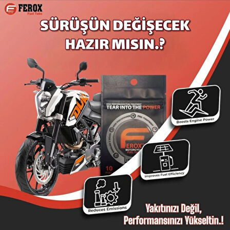 Ferox Fuel Tabs Motorsiklet ve Arabalar için Yakıt Tasarruf Tableti - 1 Adet Tablet 30 Litre Yakıt İçindir - 10 ADET TABLET