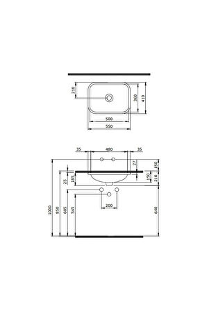 Scala Tezgahaltı Lavabo 55 Cm Mat Yasemin 1006-007-0125
