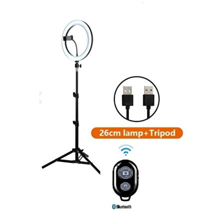 Tripod ve Telefon Tutucu LED Halka Işık Seti 