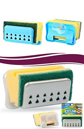 caselka® Pratik Mutfak Lavabo Vantuzlu Bulaşık Süngeri Askısı Aparatı