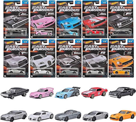 Hot Wheels Fast & furious 10'lu lot set HNR88